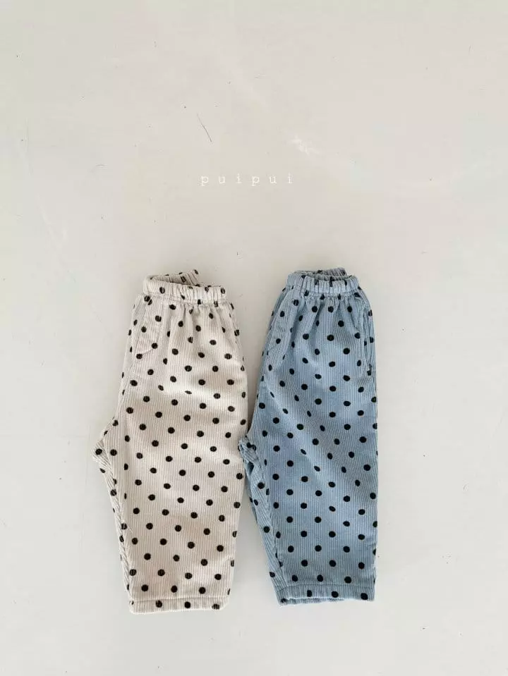 Puipui - Korean Children Fashion - #designkidswear - Dot Fleece Pants - 3
