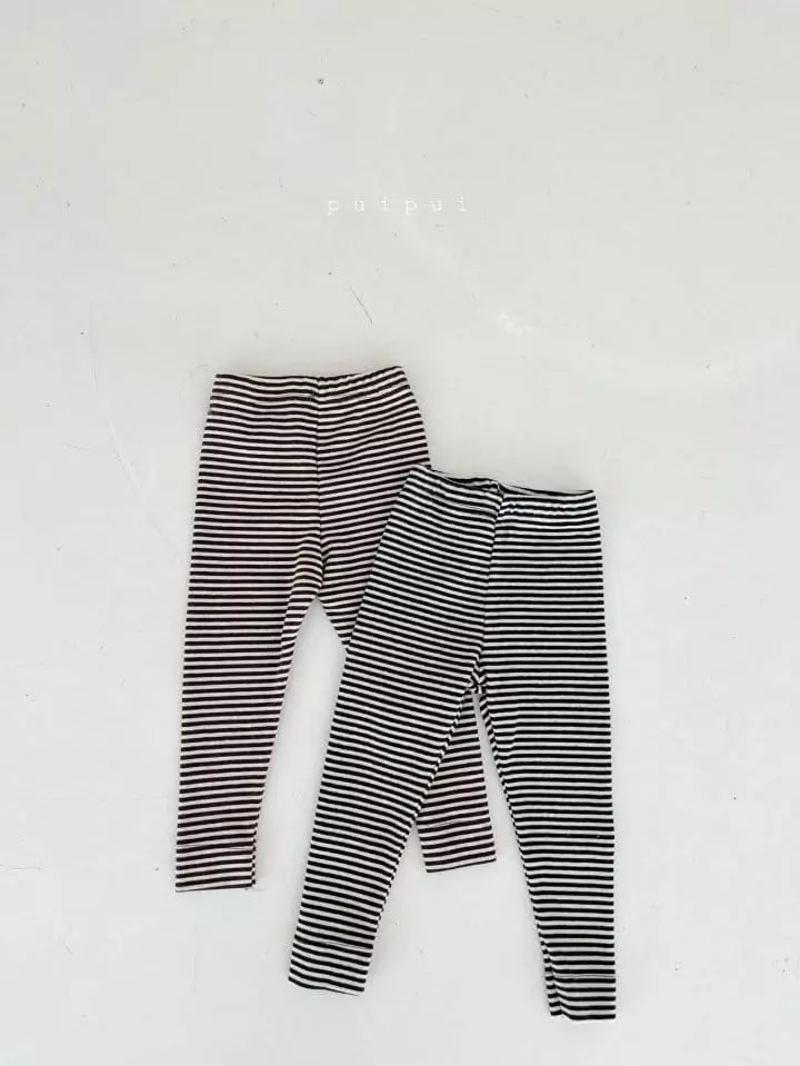 Puipui - Korean Children Fashion - #discoveringself - Stripes Leggings - 7