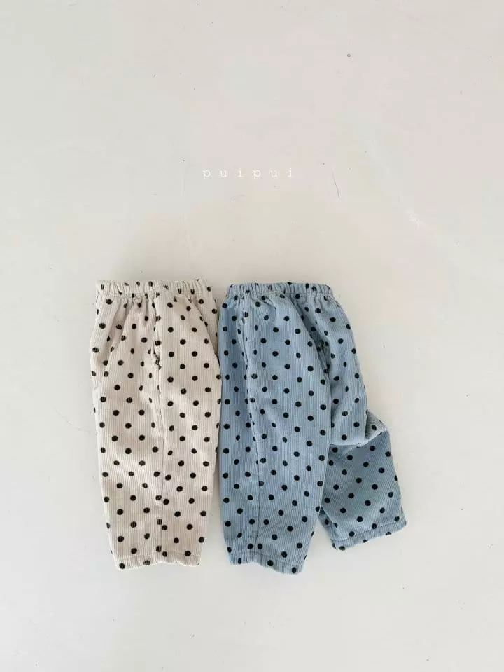 Puipui - Korean Children Fashion - #designkidswear - Dot Fleece Pants - 4