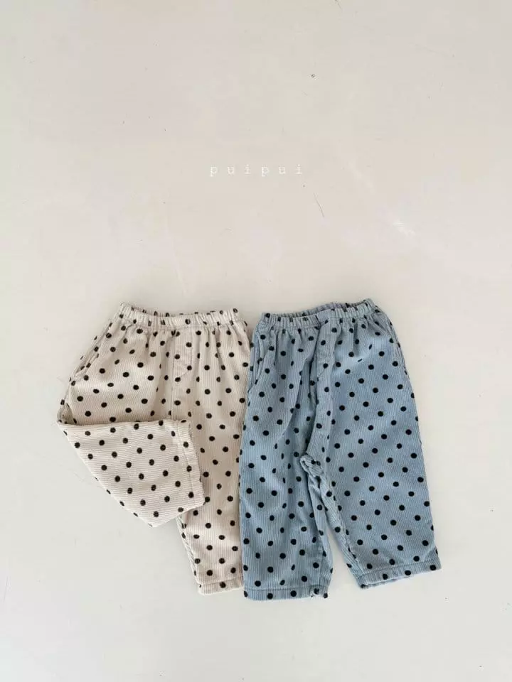 Puipui - Korean Children Fashion - #fashionkids - Dot Fleece Pants - 5