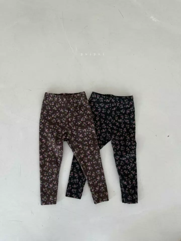 Puipui - Korean Children Fashion - #kidsshorts - Flower Leggings