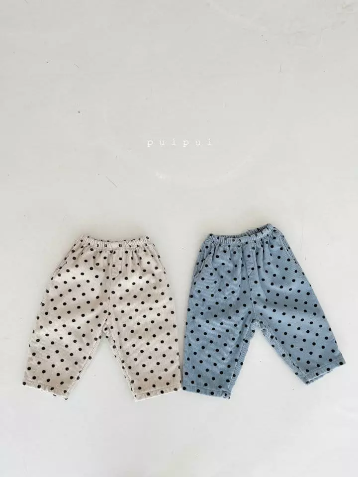 Puipui - Korean Children Fashion - #kidsstore - Dot Fleece Pants - 7