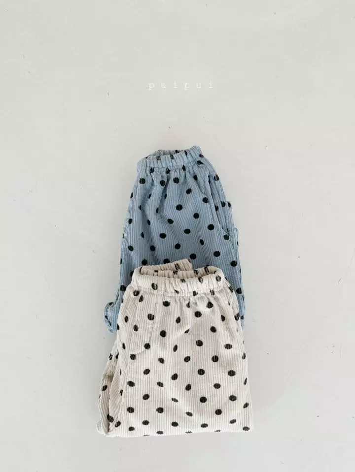 Puipui - Korean Children Fashion - #littlefashionista - Dot Fleece Pants - 10