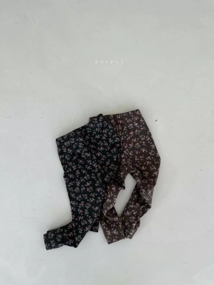 Puipui - Korean Children Fashion - #magicofchildhood - Flower Leggings - 6