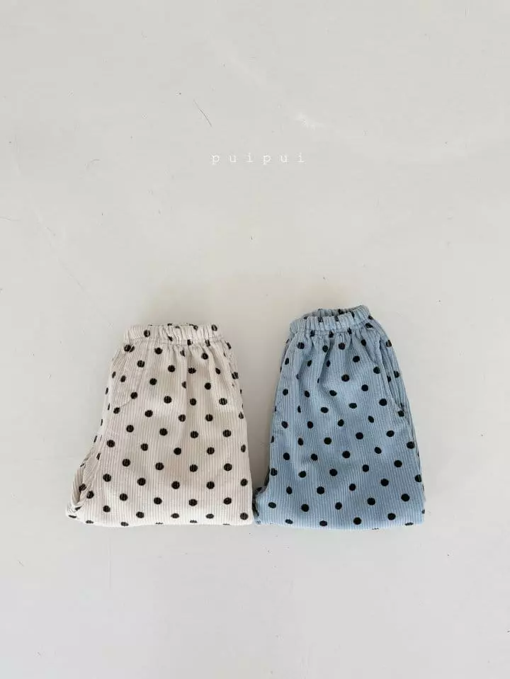 Puipui - Korean Children Fashion - #minifashionista - Dot Fleece Pants - 12