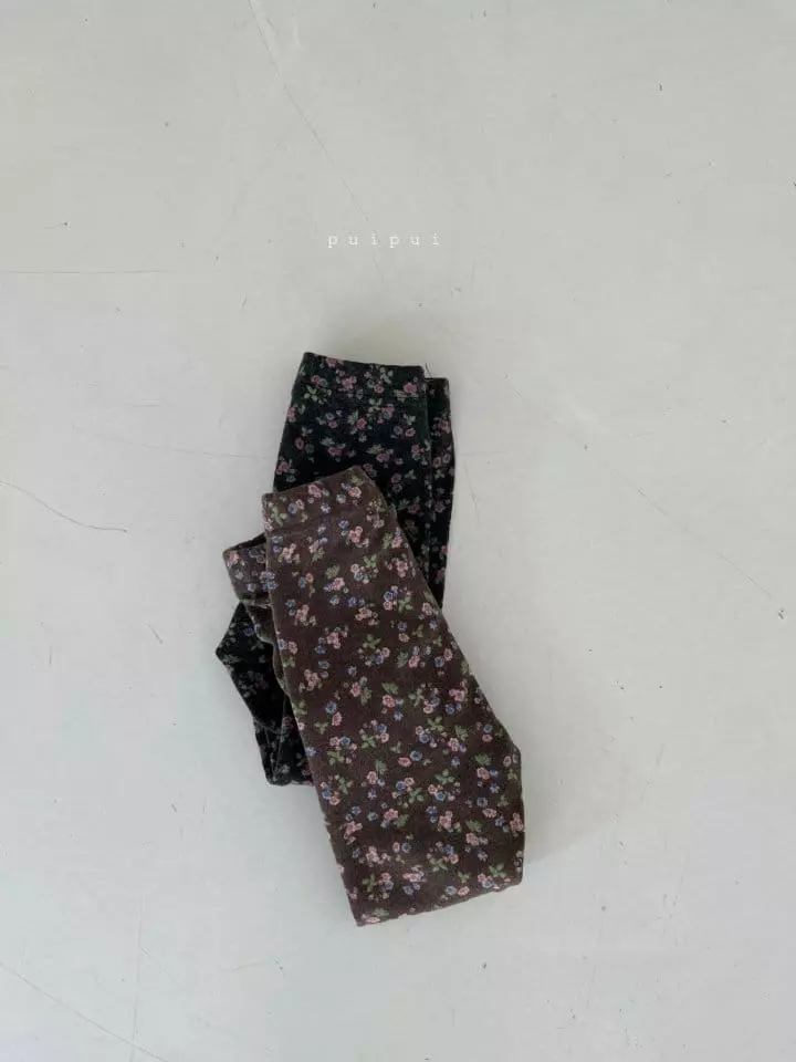 Puipui - Korean Children Fashion - #prettylittlegirls - Flower Leggings - 8