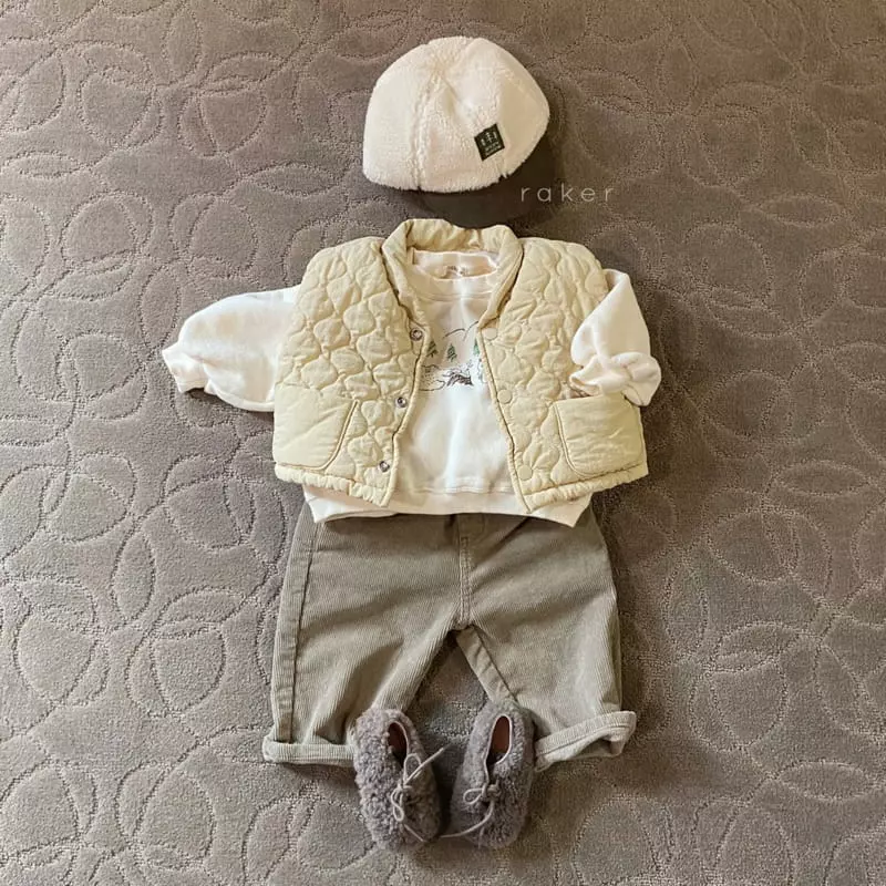 Raker - Korean Children Fashion - #designkidswear - Pochi Crop Padding Vest - 5