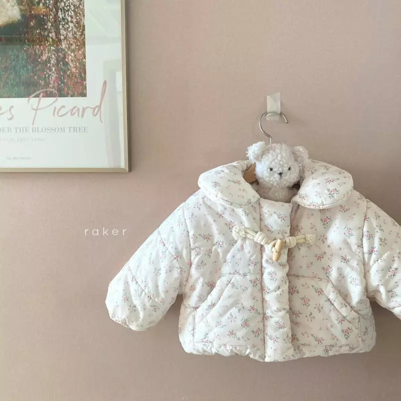 Raker - Korean Children Fashion - #littlefashionista - Mongle Padding Flower Jumper