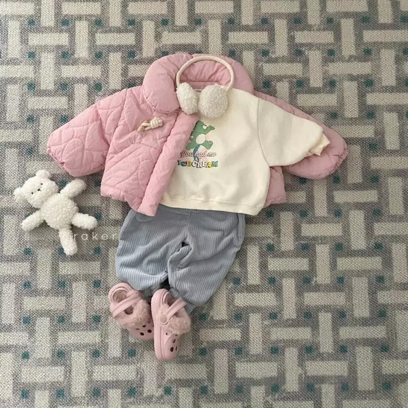 Raker - Korean Children Fashion - #magicofchildhood - Fleece Bear Tee - 5