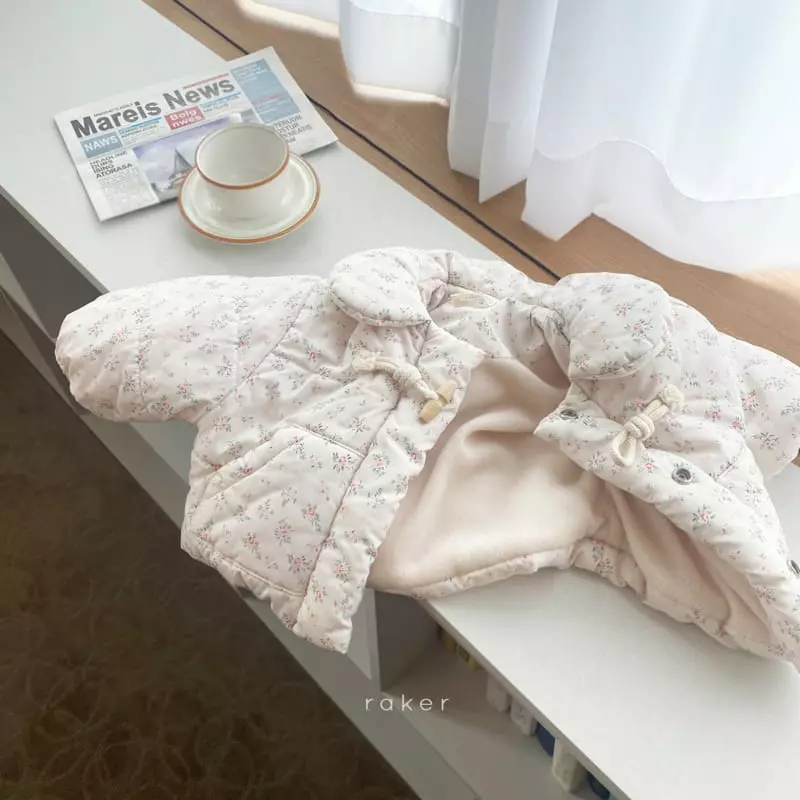Raker - Korean Children Fashion - #minifashionista - Mongle Padding Flower Jumper - 3
