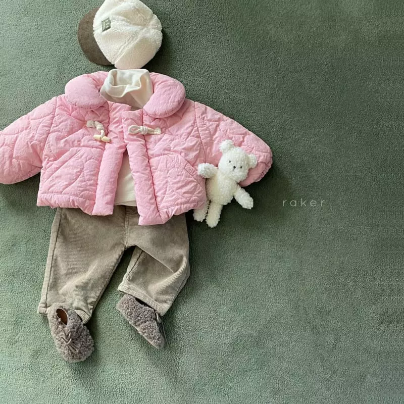 Raker - Korean Children Fashion - #todddlerfashion - Mongle Padding Jumper pink - 6