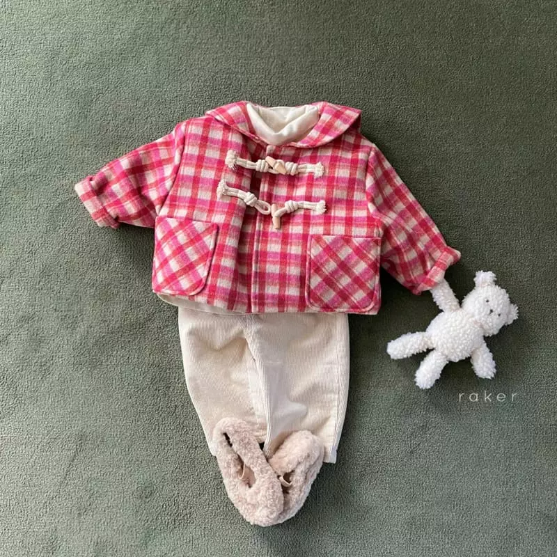 Raker - Korean Children Fashion - #toddlerclothing - Sailor Coat Red Check - 6