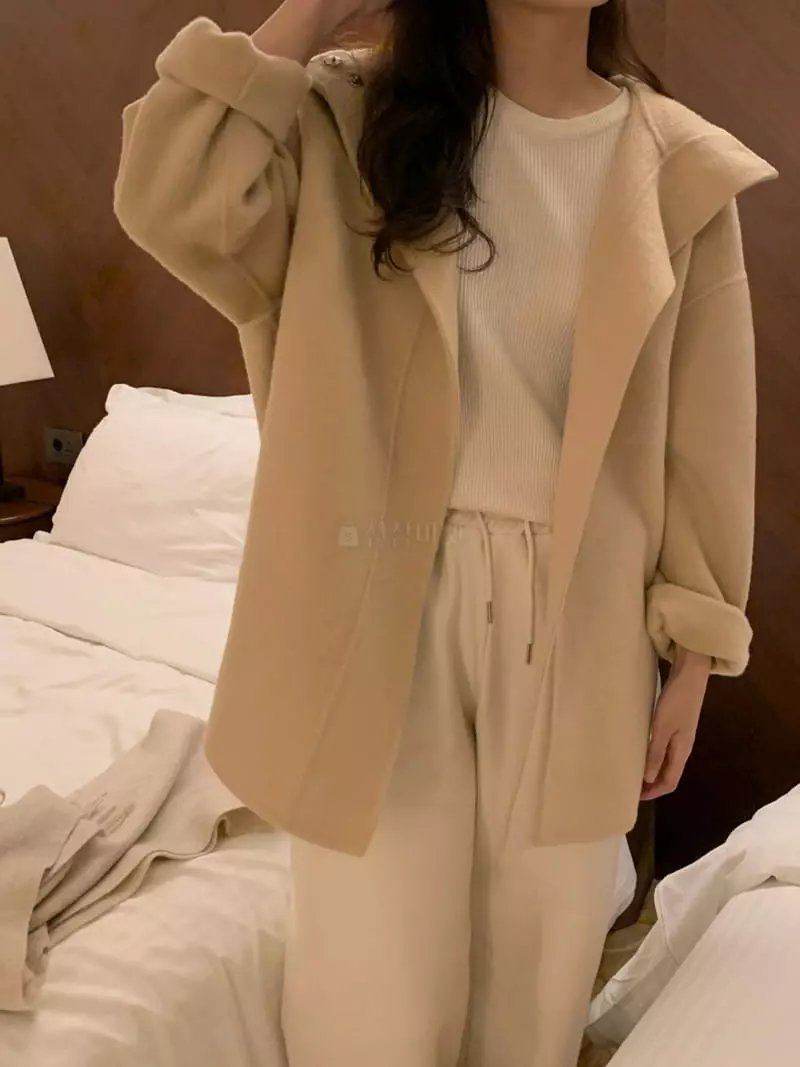 Renouveau - Korean Women Fashion - #momslook - Hoody Hand Made Coat - 11