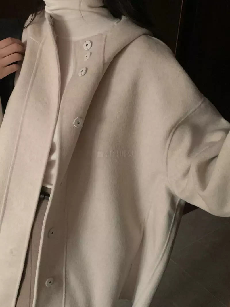 Renouveau - Korean Women Fashion - #momslook - Hoody Hand Made Coat - 7