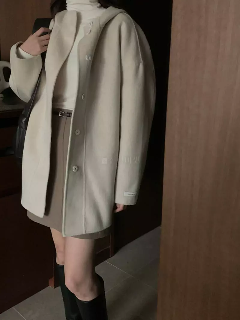 Renouveau - Korean Women Fashion - #momslook - Hoody Hand Made Coat - 9