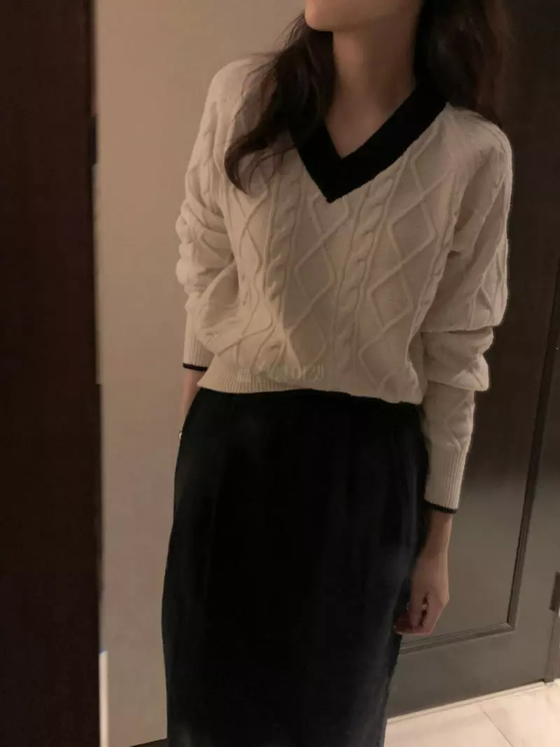 Renouveau - Korean Women Fashion - #momslook - From Knit Tee - 10