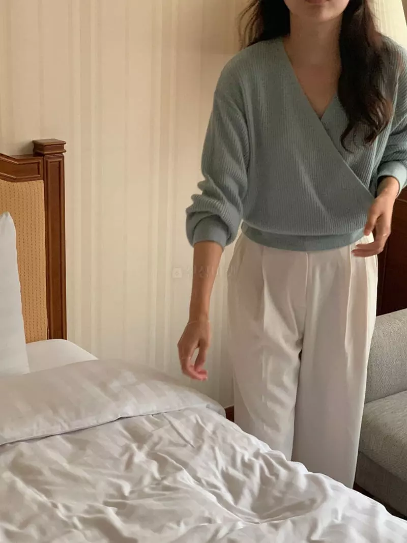 Renouveau - Korean Women Fashion - #momslook - Rib Knit Tee - 10