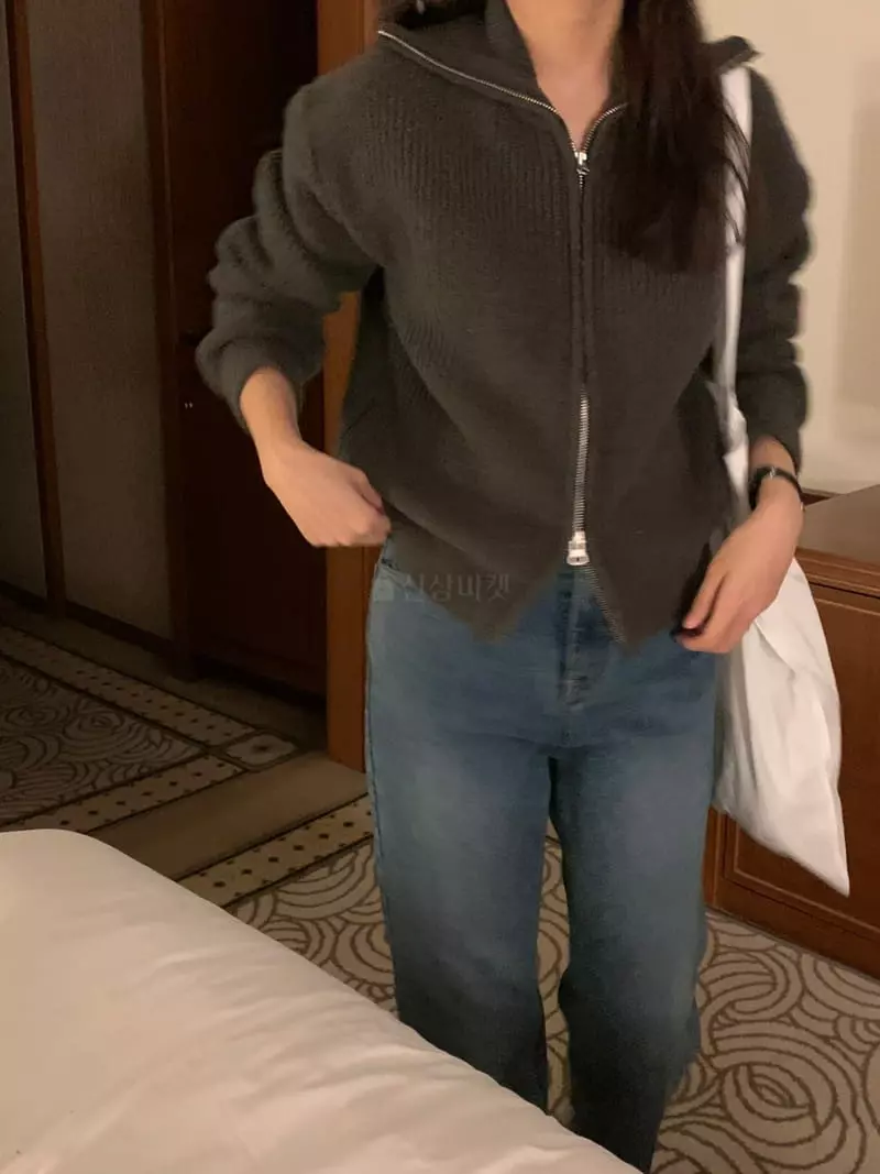 Renouveau - Korean Women Fashion - #momslook - Bookle Zip-up Knit - 8
