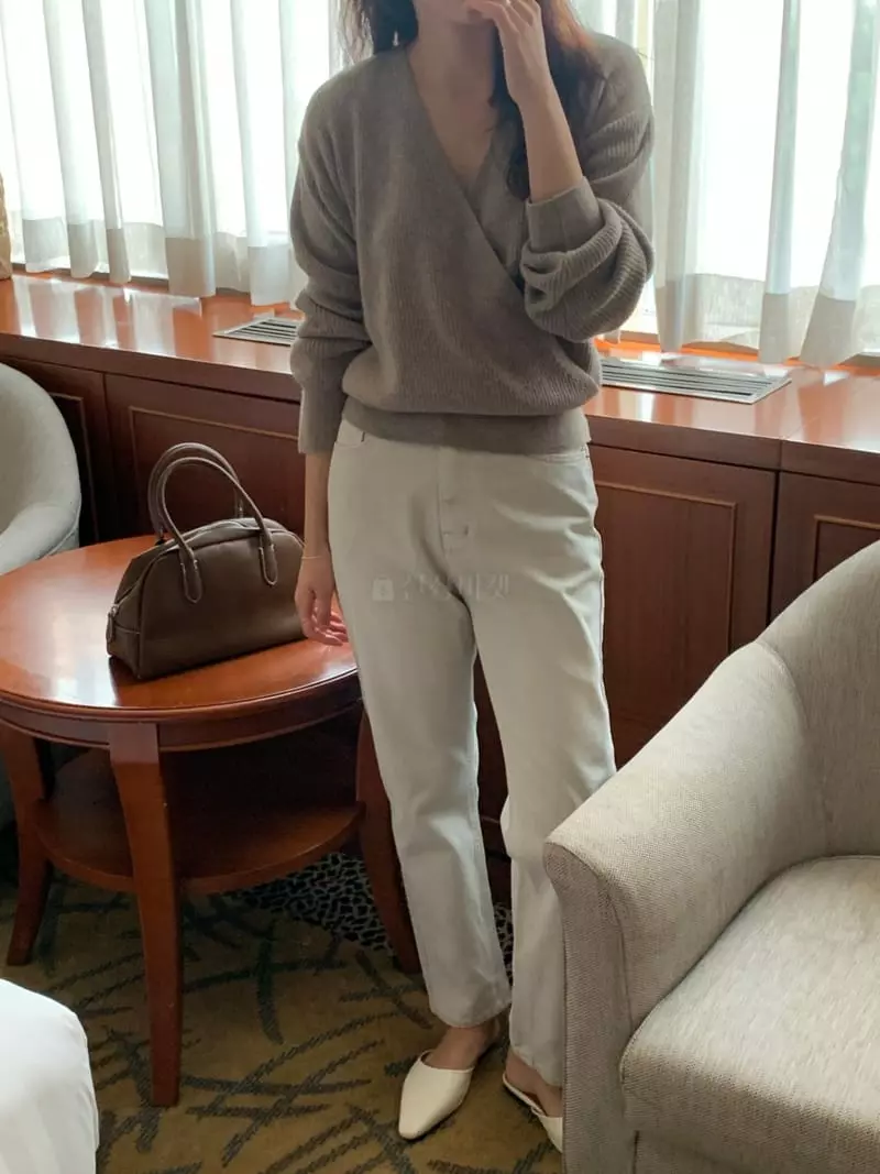 Renouveau - Korean Women Fashion - #momslook - Rib Knit Tee - 4
