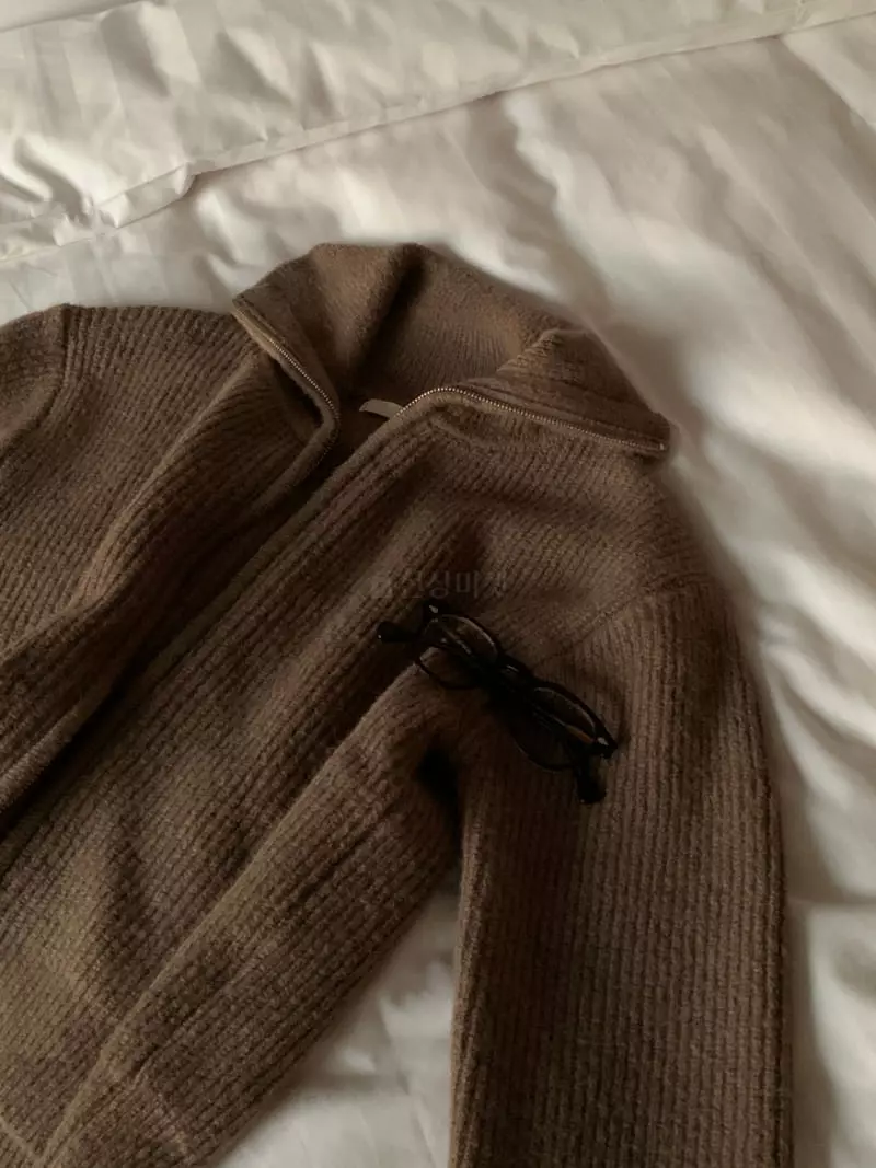 Renouveau - Korean Women Fashion - #womensfashion - Bookle Zip-up Knit - 9