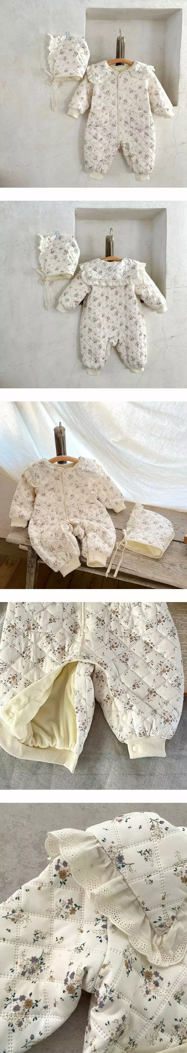 Reve Kid - Korean Baby Fashion - #babyootd - Flower Lace Frill Bodysuit