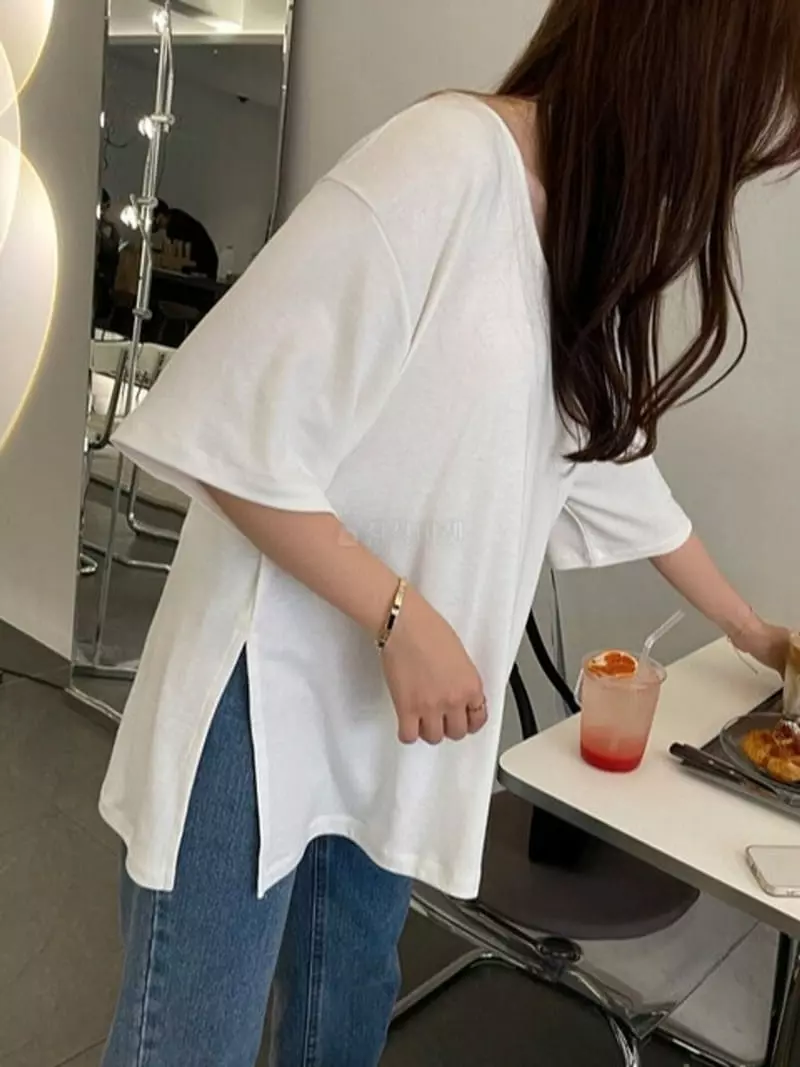 Ripple - Korean Women Fashion - #momslook - Pine Fleece Tee - 2