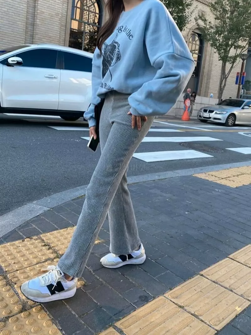 Ripple - Korean Women Fashion - #momslook - Anna Rib Pants - 3