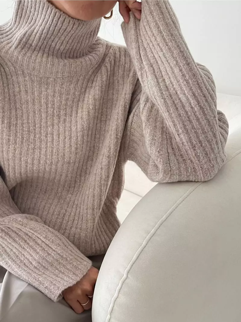 Ripple - Korean Women Fashion - #momslook - Lap Turtleneck - 2