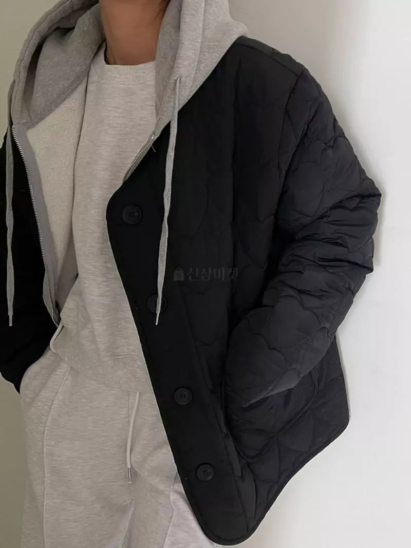Ripple - Korean Women Fashion - #momslook - Heart Quilted Jacket - 9