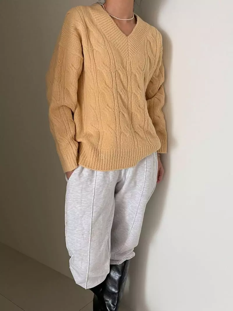 Ripple - Korean Women Fashion - #momslook - Honey Knit Tee - 3