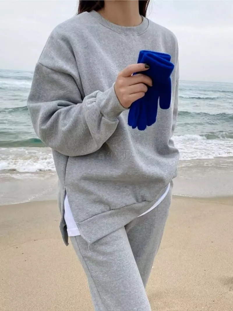 Ripple - Korean Women Fashion - #restrostyle - House Fleece Set - 2