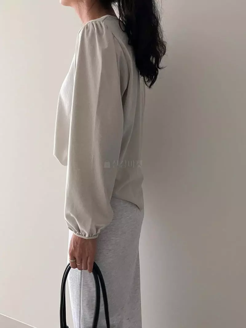 Ripple - Korean Women Fashion - #romanticstyle - Fure Puff Tee