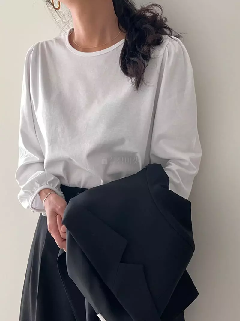 Ripple - Korean Women Fashion - #shopsmall - Fure Puff Tee - 2