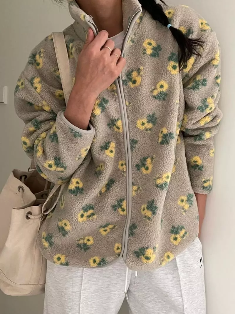 Ripple - Korean Women Fashion - #shopsmall - Flower Jumper - 4