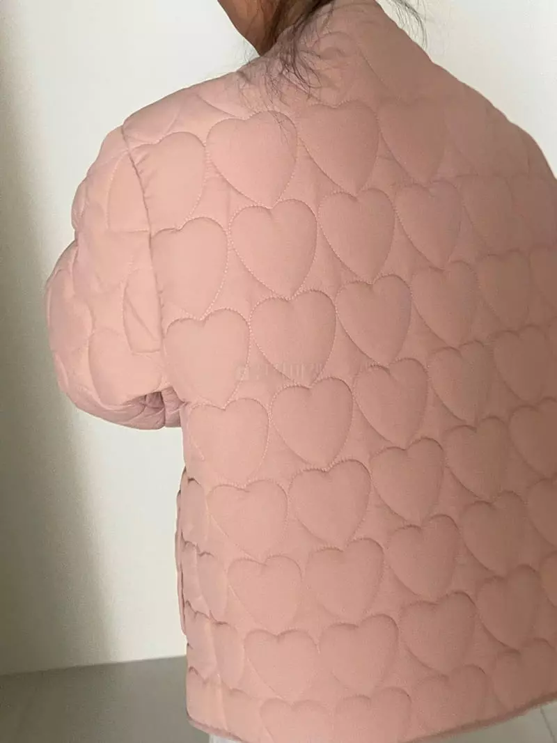 Ripple - Korean Women Fashion - #vintageinspired - Heart Quilted Jacket