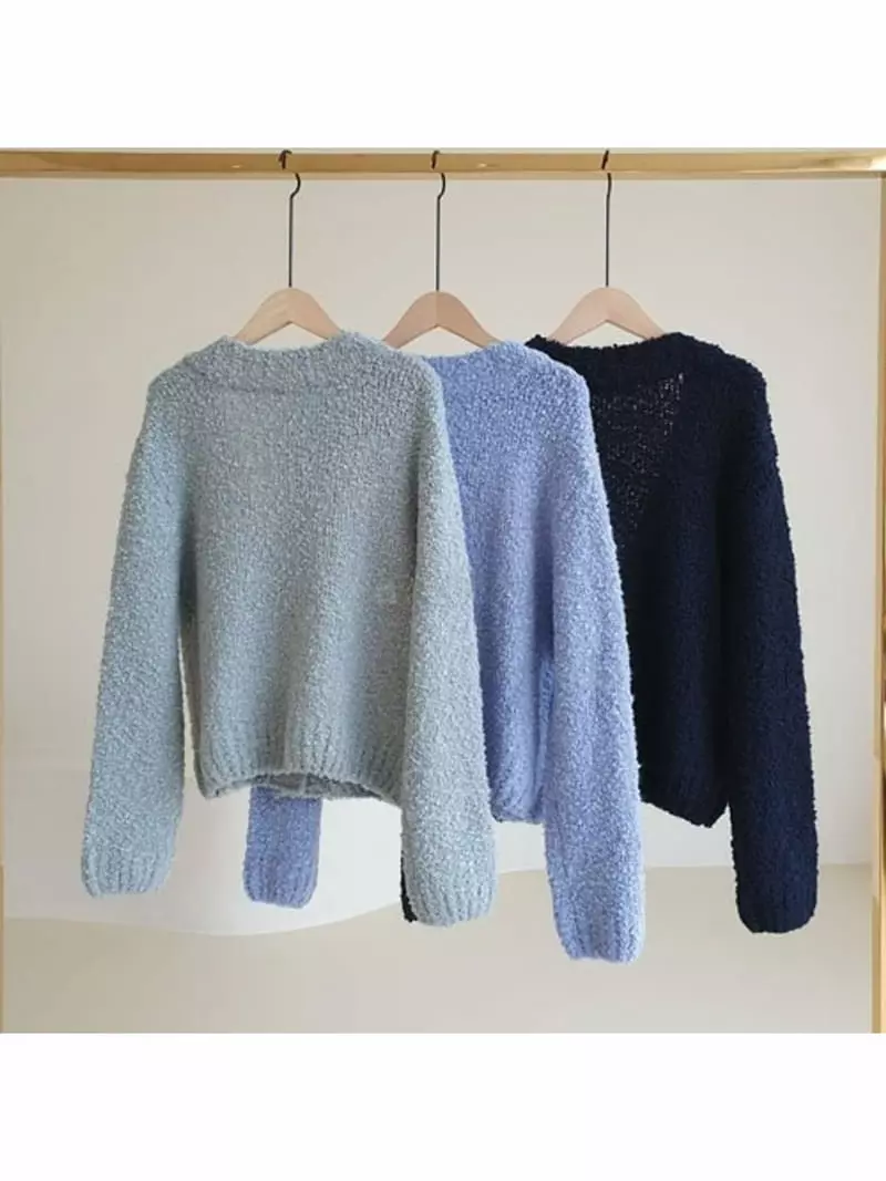 Ripple - Korean Women Fashion - #womensfashion - Pop Corn Bookle Cardigan - 12