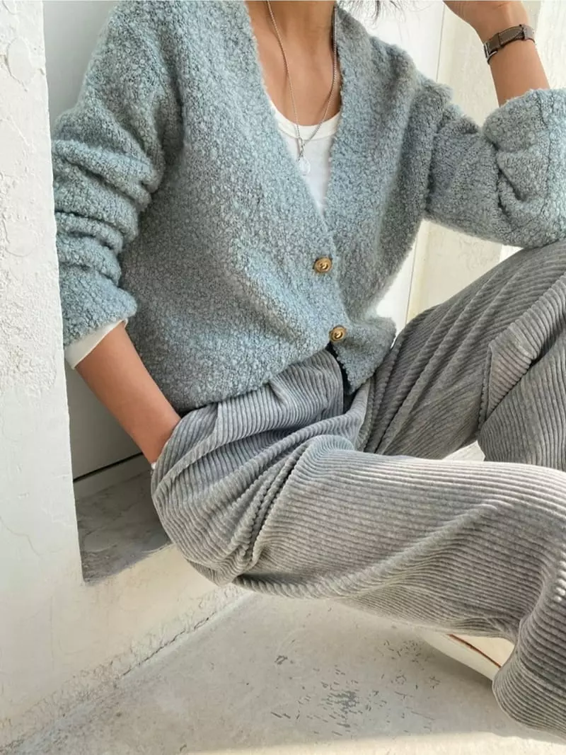 Ripple - Korean Women Fashion - #momslook - Pop Corn Bookle Cardigan - 4