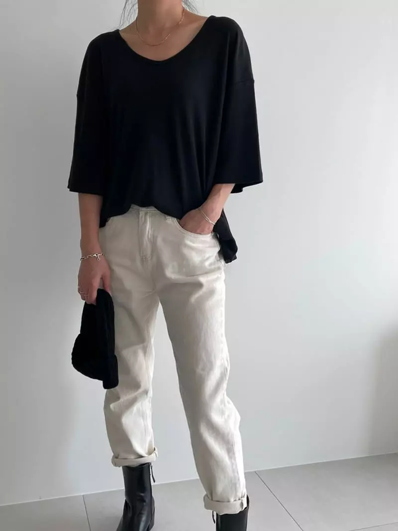 Ripple - Korean Women Fashion - #womensfashion - Pine Fleece Tee - 5