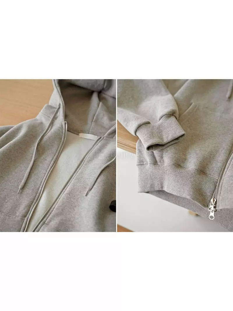 Ripple - Korean Women Fashion - #womensfashion - Two Way Hoody Zip-up - 6