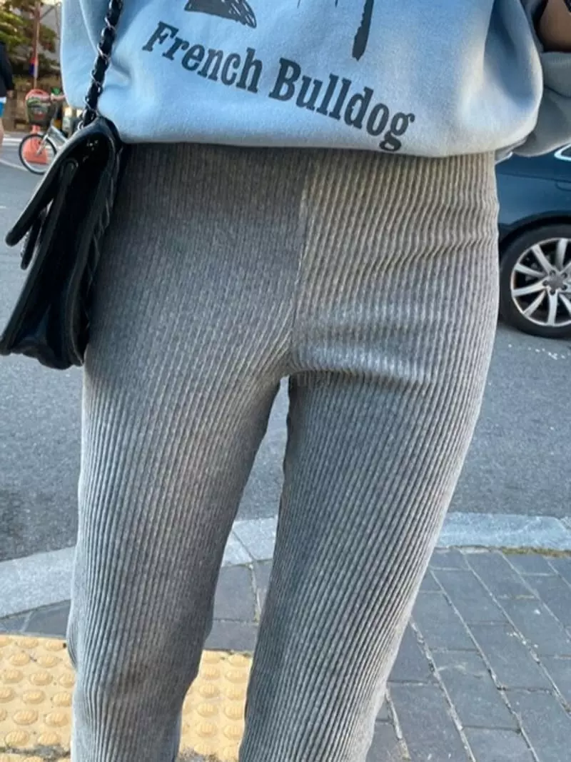 Ripple - Korean Women Fashion - #womensfashion - Anna Rib Pants - 2