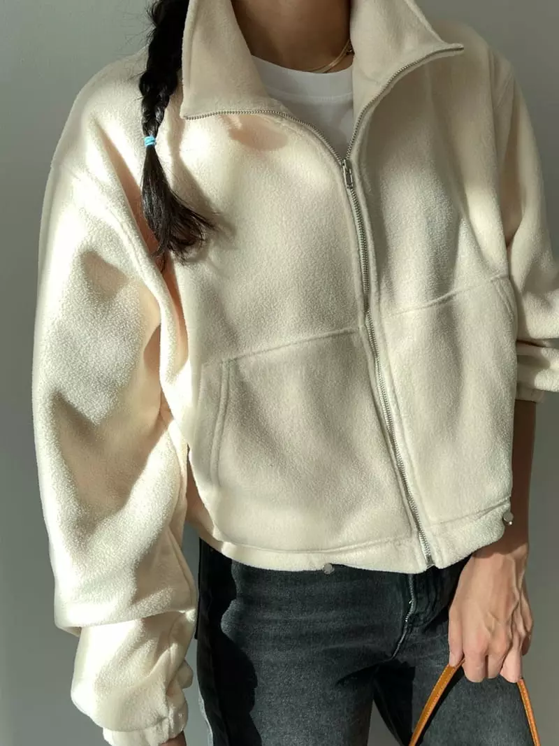Ripple - Korean Women Fashion - #womensfashion - Fleece Zip-up - 12