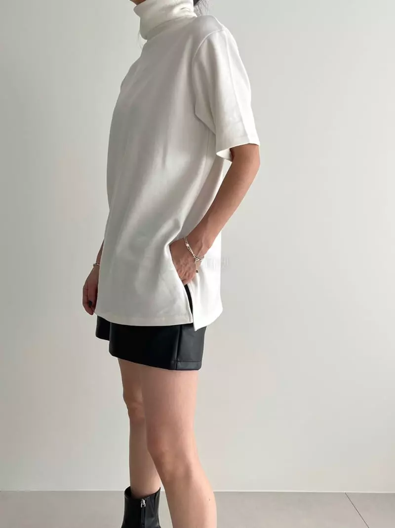Ripple - Korean Women Fashion - #womensfashion - Moco Turtleneck Tee - 5