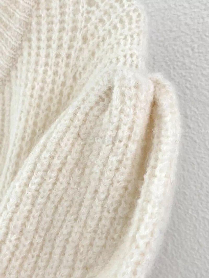 Ripple - Korean Women Fashion - #womensfashion - Mone Puff Knit Tee - 6
