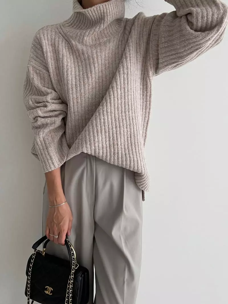 Ripple - Korean Women Fashion - #womensfashion - Lap Turtleneck