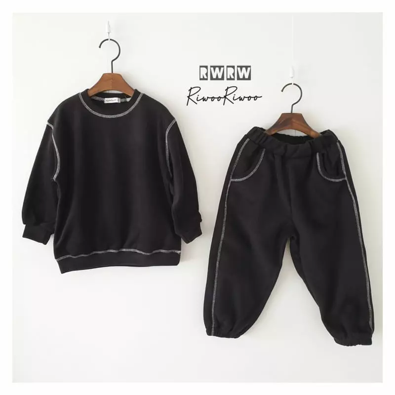 Riwoo Riwoo - Korean Children Fashion - #childrensboutique - Latte Fleece Top Bottom Set - 12