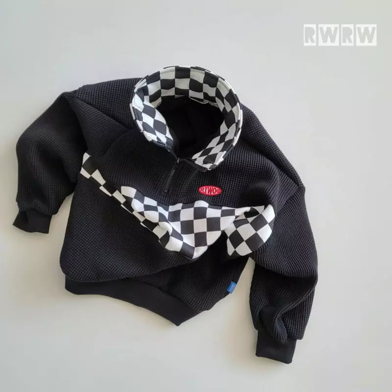 Riwoo Riwoo - Korean Children Fashion - #designkidswear - Check Hazzi Half Zip-up - 4