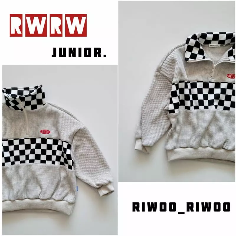 Riwoo Riwoo - Korean Children Fashion - #kidzfashiontrend - Check Hazzi Half Zip-up - 8