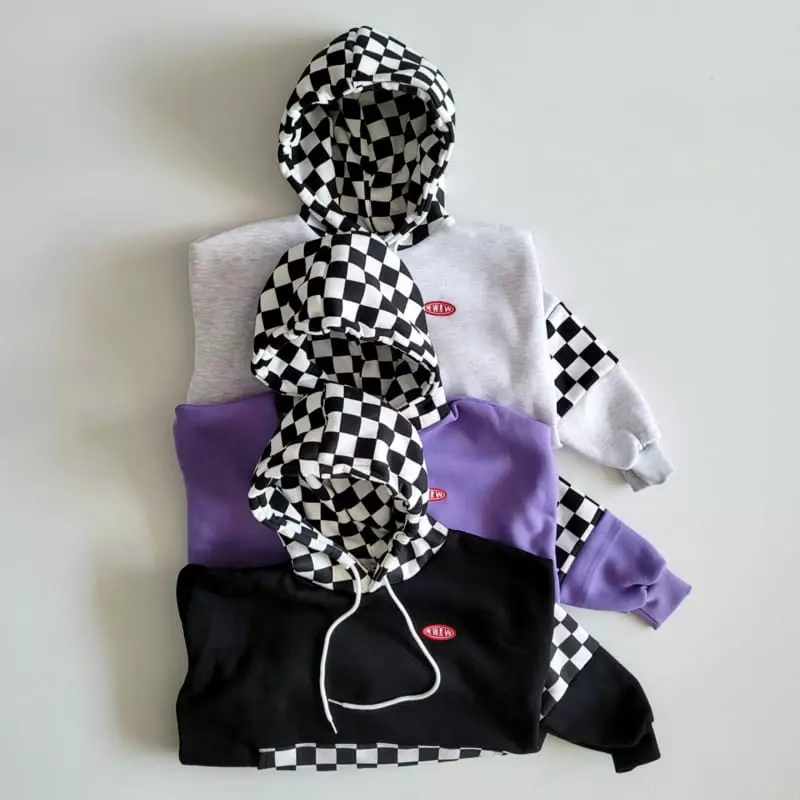 Riwoo Riwoo - Korean Children Fashion - #littlefashionista - Check Box Hoody - 2