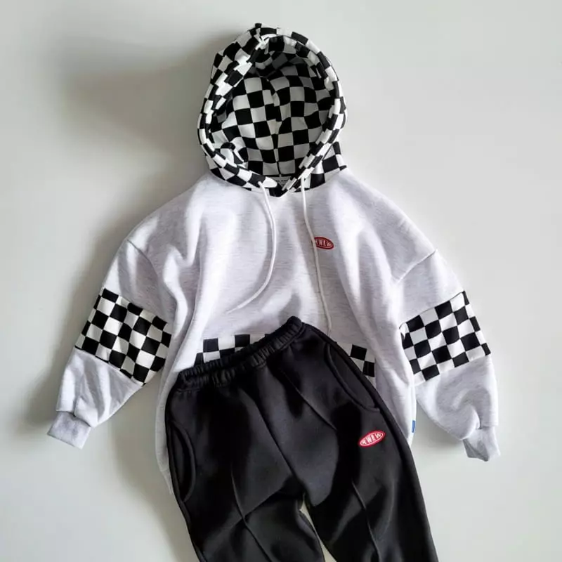 Riwoo Riwoo - Korean Children Fashion - #magicofchildhood - Check Box Hoody - 4