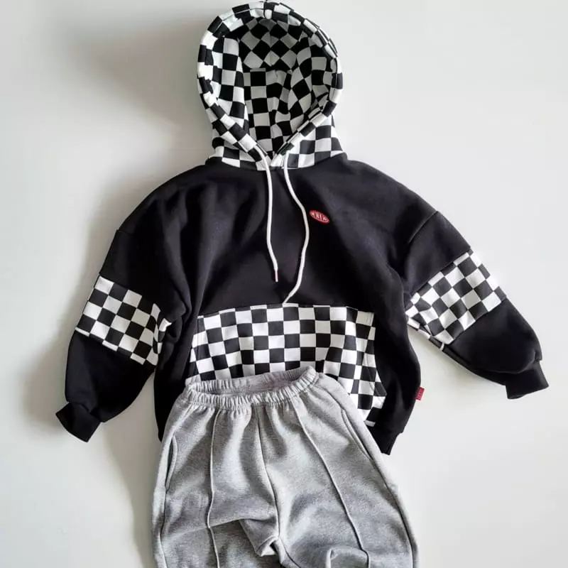 Riwoo Riwoo - Korean Children Fashion - #prettylittlegirls - Check Box Hoody - 5